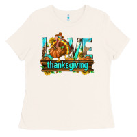 Bone Love Thanksgiving with Turkey Ladies Tee - texasbilliewilder