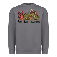 Storm Peace Love Stegosaurus Heavyweight Sweatshirt - LillyAllenDesigns