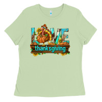 Matcha Love Thanksgiving with Turkey Ladies Tee - texasbilliewilder