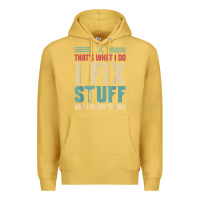 Antique Gold that's what i do   i fix stuff and i know things Premium Hoodie - longCreatives