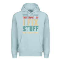 Blue Mist that's what i do   i fix stuff and i know things Premium Hoodie - longCreatives