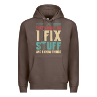 Coffee that's what i do   i fix stuff and i know things Premium Hoodie - longCreatives