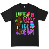 Black Life is better with ice cream Premium Tee - NancyCooperArtShop