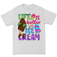 Dove Grey Life is better with ice cream Premium Tee - NancyCooperArtShop