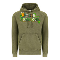 Vintage Olive Beer and shamrock Vintage Hoodie - CowGirlArtShop