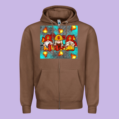 Firefighter Gnomes Zipper Hoodie Designed By Artiststas
