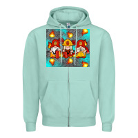 Seafoam firefighter gnomes Zipper Hoodie - Artiststas