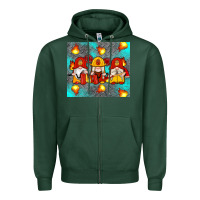 Sports Green firefighter gnomes Zipper Hoodie - Artiststas