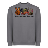 Storm Peace Love White Tailed Deer Heavyweight Sweatshirt - LillyAllenDesigns
