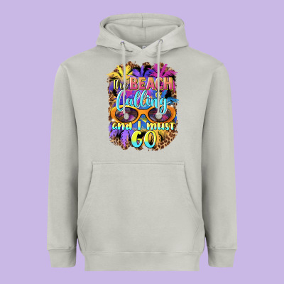 The Beach Is Calling And I Must Go Heavyweight Hoodie Designed By Barkaloodesign