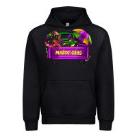 Black mardi grass umbrella with truck Urban Hoodie - AdoDesignShop