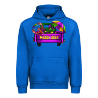 Cobalt mardi grass umbrella with truck Urban Hoodie - AdoDesignShop
