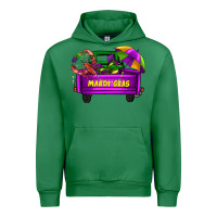 Emerald mardi grass umbrella with truck Urban Hoodie - AdoDesignShop