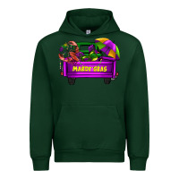 Forest Green mardi grass umbrella with truck Urban Hoodie - AdoDesignShop