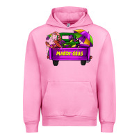Fuchsia Pink mardi grass umbrella with truck Urban Hoodie - AdoDesignShop