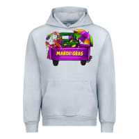 Heather Grey mardi grass umbrella with truck Urban Hoodie - AdoDesignShop