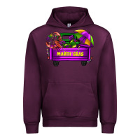 Mauve Wine mardi grass umbrella with truck Urban Hoodie - AdoDesignShop