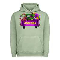 Pigment Oil Green mardi grass umbrella with truck Urban Hoodie - AdoDesignShop