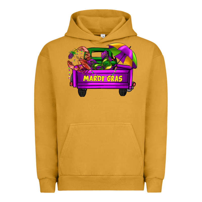 Mardi Grass Umbrella With Truck Urban Hoodie by AdoDesignShop | Teevron