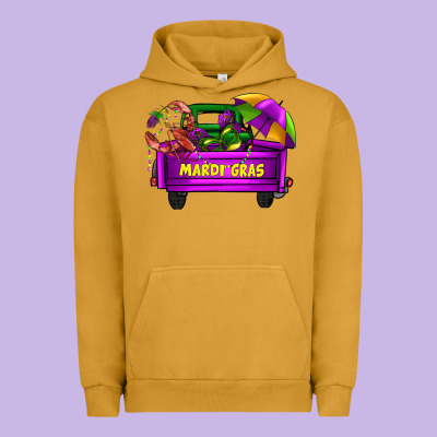 Mardi Grass Umbrella With Truck Urban Hoodie Designed By Adodesignshop