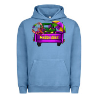 Pigment Pebble Blue mardi grass umbrella with truck Urban Hoodie - AdoDesignShop