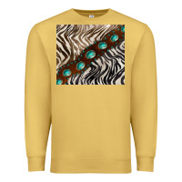 Antique Gold zebra gemstone leather Premium Sweatshirt - BarkalooDesign