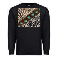 Black zebra gemstone leather Premium Sweatshirt - BarkalooDesign