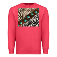 Cardinal zebra gemstone leather Premium Sweatshirt - BarkalooDesign