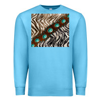 Ocean Blue zebra gemstone leather Premium Sweatshirt - BarkalooDesign