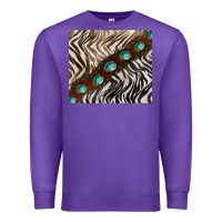 Purple zebra gemstone leather Premium Sweatshirt - BarkalooDesign