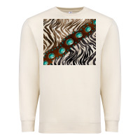Sandshell zebra gemstone leather Premium Sweatshirt - BarkalooDesign