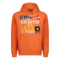 Carrot proud daughter of a army veteran american flag military gift Premium Hoodie - longCreatives