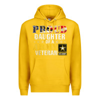 Lemon proud daughter of a army veteran american flag military gift Premium Hoodie - longCreatives
