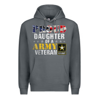 Proud Daughter Of A Army Veteran American Flag Military Gift Premium Hoodie | Teevron