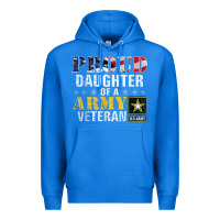 True Royal proud daughter of a army veteran american flag military gift Premium Hoodie - longCreatives