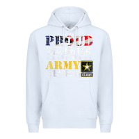 White proud daughter of a army veteran american flag military gift Premium Hoodie - longCreatives