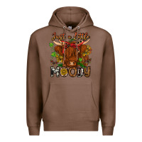 Chestnut Just a Little Moody Premium Hoodie - CowhideDigitalArt