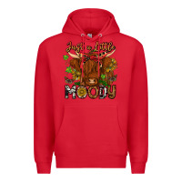 Red Just a Little Moody Premium Hoodie - CowhideDigitalArt