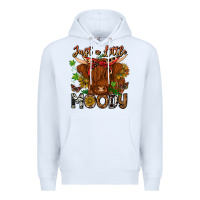 White Just a Little Moody Premium Hoodie - CowhideDigitalArt