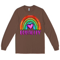 Chestnut equality rainbow Long Sleeve Tee - OliviaCreatesArt