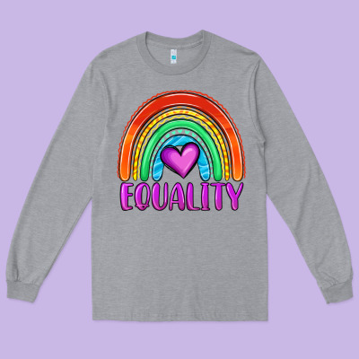 Equality Rainbow Long Sleeve Tee Designed By Oliviacreatesart