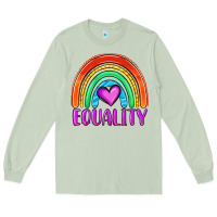 Matcha equality rainbow Long Sleeve Tee - OliviaCreatesArt