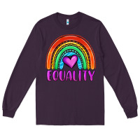 Plum equality rainbow Long Sleeve Tee - OliviaCreatesArt