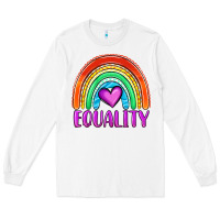 White equality rainbow Long Sleeve Tee - OliviaCreatesArt