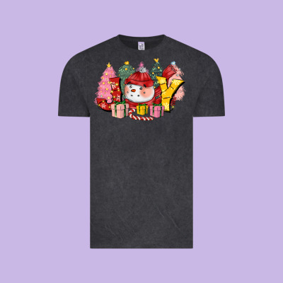 Joy Snowman Vintage Tee Designed By Cowgirlartshop