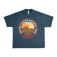 Midnight Navy Vintage Grand Canyon National Park Retro 80s Graphic Urban Heavy Tee - longCreatives