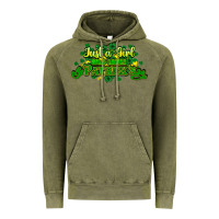 Vintage Olive Just a girl who loves St. Patrick's Day Vintage Hoodie - HowdyJamesFarm