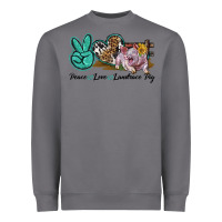Storm Peace Love Landrace Pig Heavyweight Sweatshirt - LillyAllenDesigns