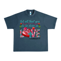 Midnight Navy Let all that you do be done in love 1 corinthians Urban Heavy Tee - HowdyJamesFarm