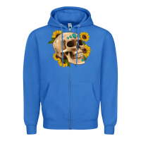 True Royal skull flowers and gemstone Zipper Hoodie - Artiststas